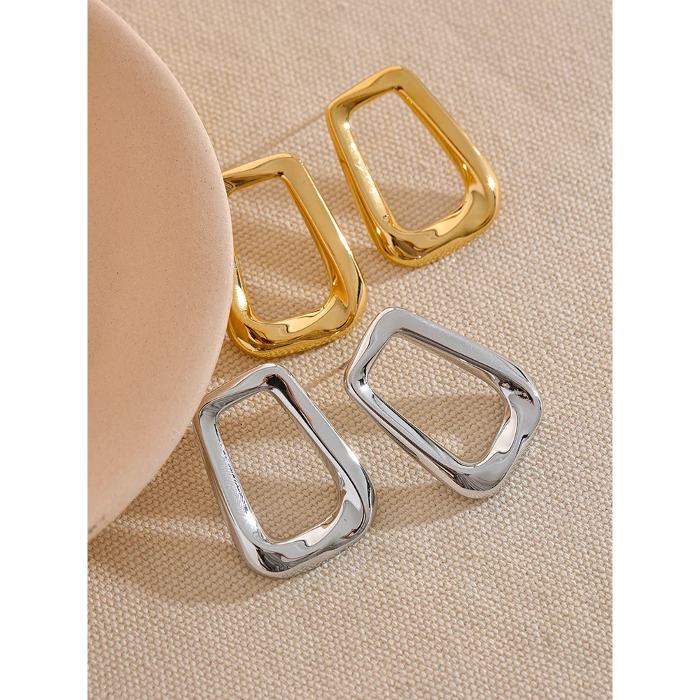 Square Hollow Stud Earrings