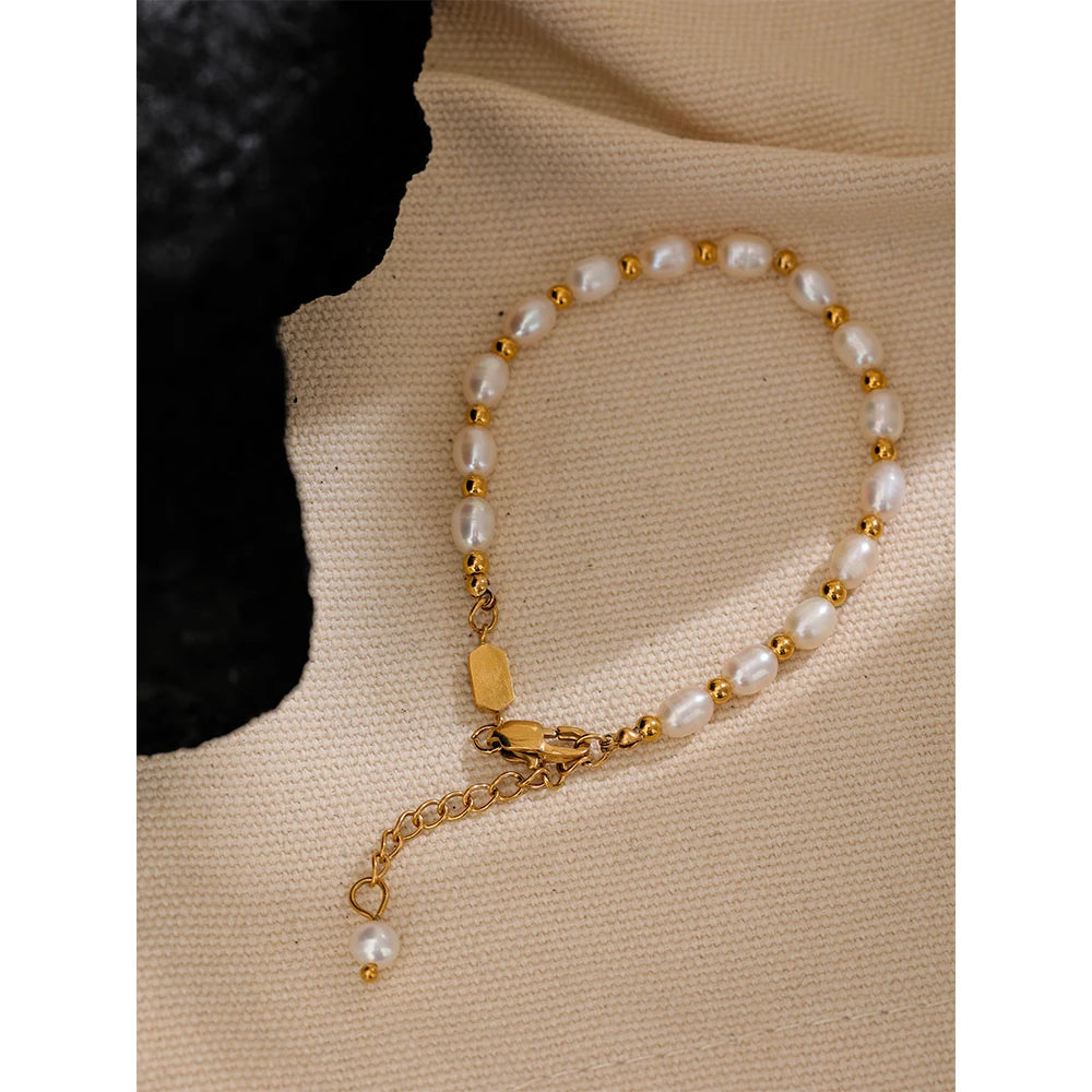 Natural Freshwater Pearls Handmade Bracelet Bangle