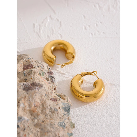 Silver Golden Minimalist Hoop Earrings