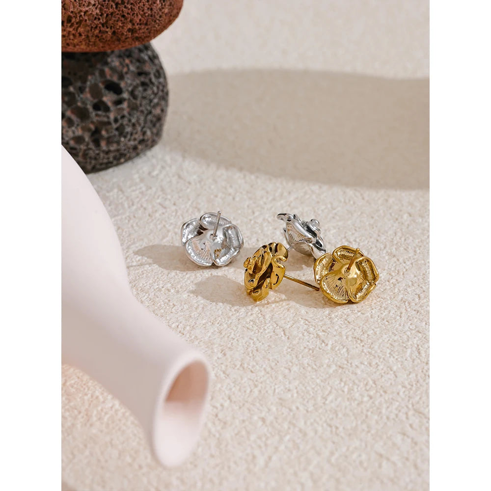 Rose Flower Stud Earrings