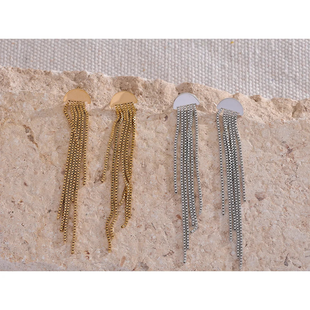 Long Tassel Drop Dangle Earrings