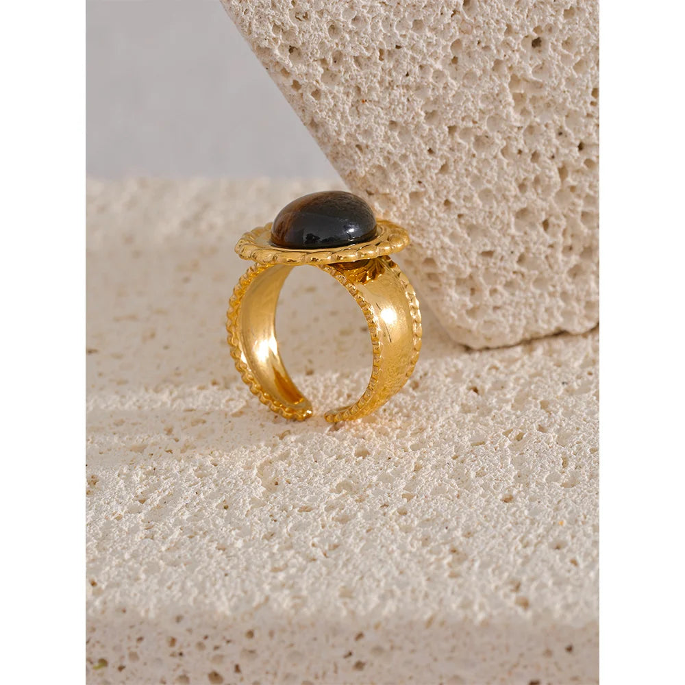 Tiger Natural Stone Ring