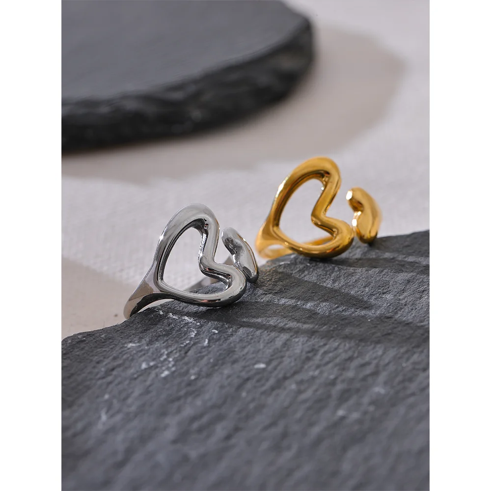 Heart Love Hollow Ring