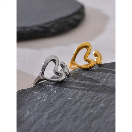 Heart Love Hollow Ring