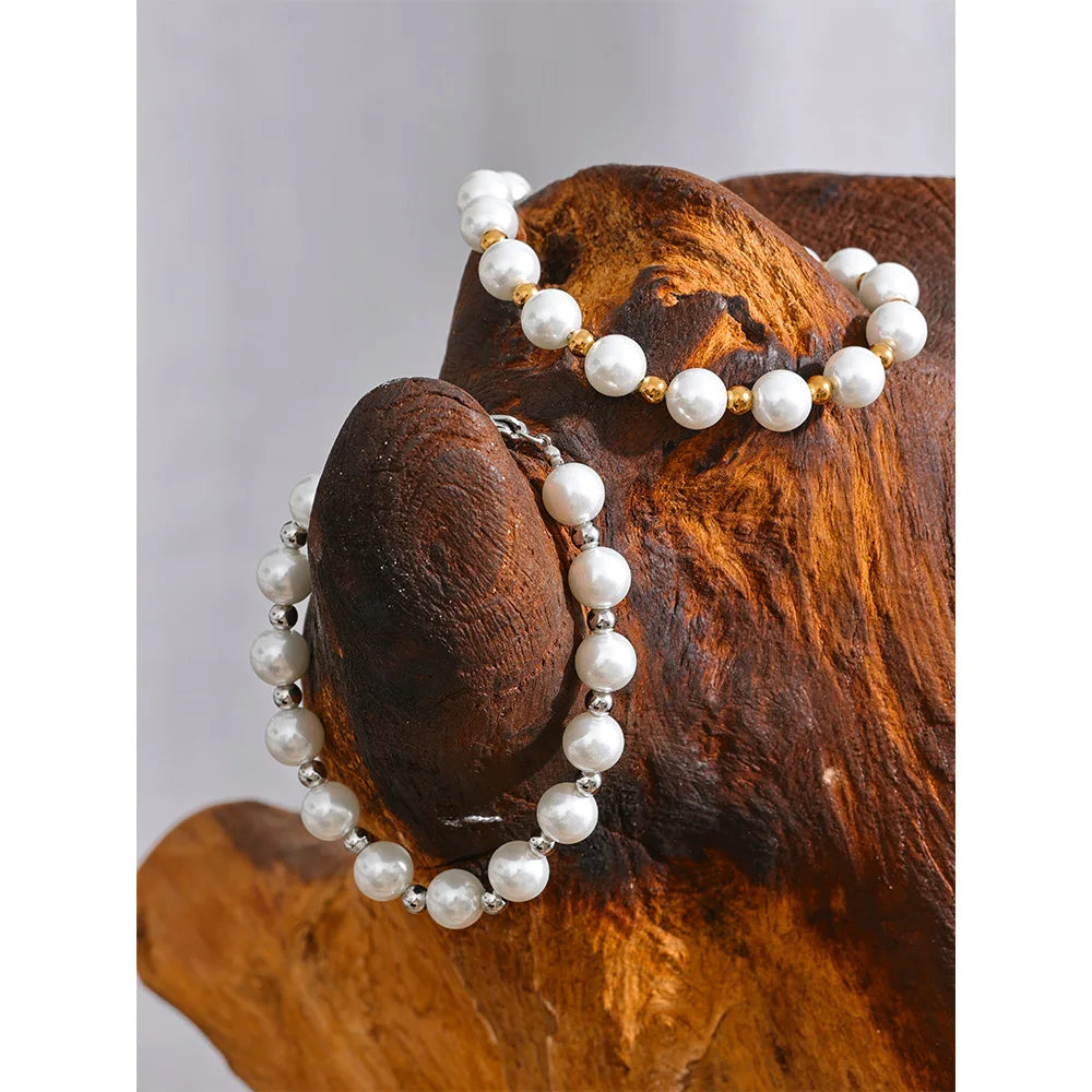 Pearls Handmade Chain Bracelet Bangle