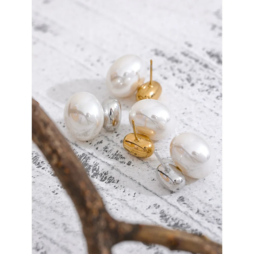 Pearl Beads Stud Earrings