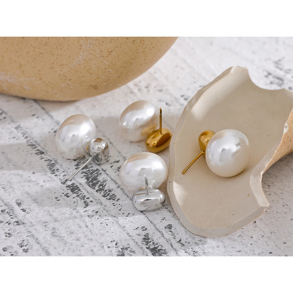 Pearl Beads Stud Earrings